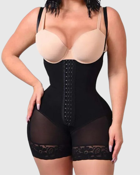 Shapshe® Bauchkontrolle Body Shaper Po-Lifter Oberschenkel Schlanker Faja Plus Shapewear mit Reißverschluss im Schritt
