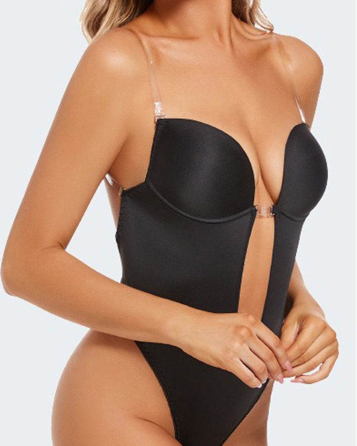 Shapewear Übergröße Rückenfrei BH Körperformer Nahtlos Offener Schritt