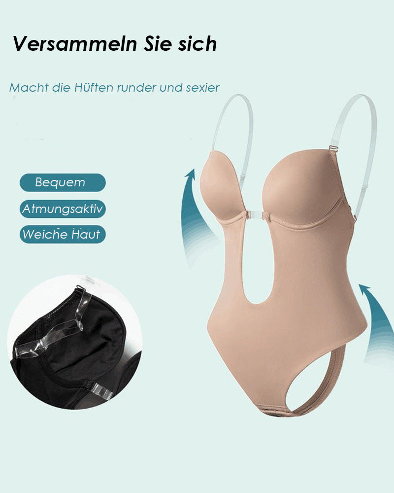 Shapewear Übergröße Rückenfrei BH Körperformer Nahtlos Offener Schritt