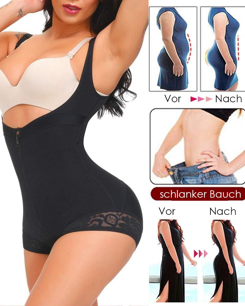 Shapshe® Feste Kontrolle Po-Lift Bauchkontrollierender Spitzen Body Shapewear
