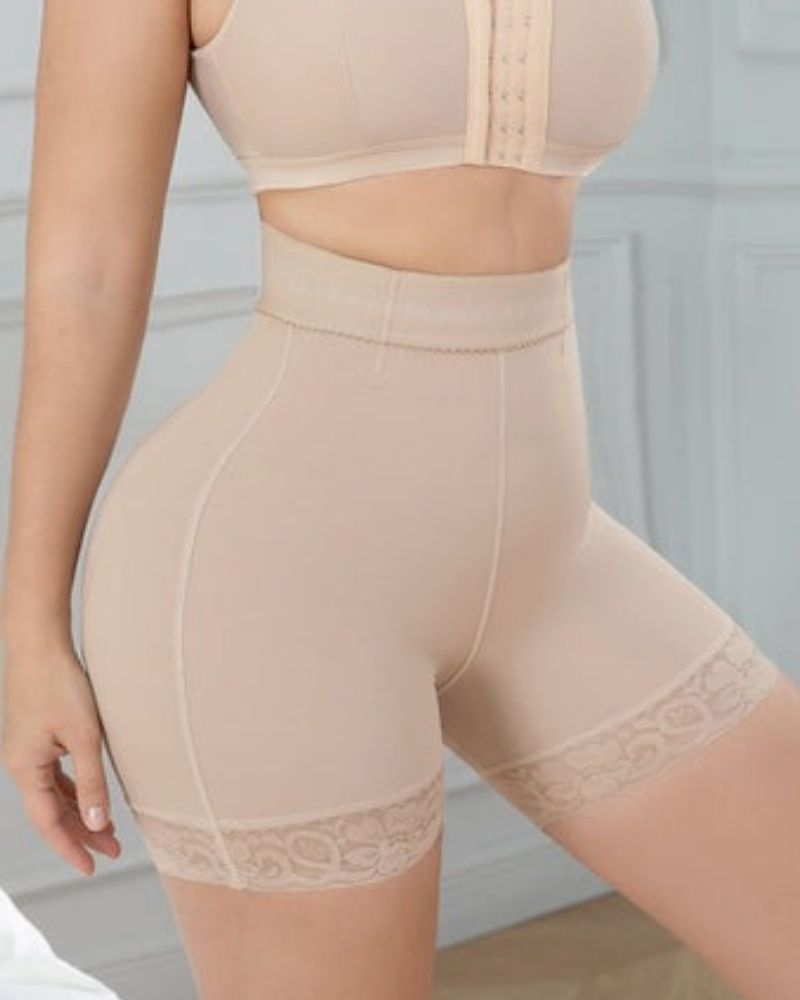 Shapshe® Frauen Butt Lifter Spitze Nahtlose Body Shape Lifting Beige Shapewear Unterwäsche