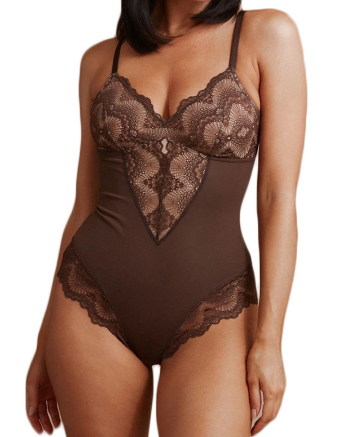 Shapshe® Modellierende Einteilige Spitzen Shapewear Bodys