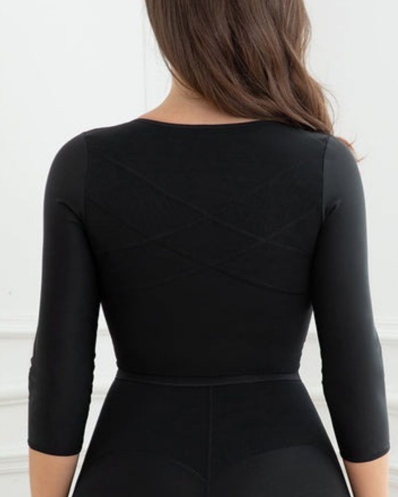 Shapshe® Schwarz Frontverschluss Arm Shaper Sleeves Support BH