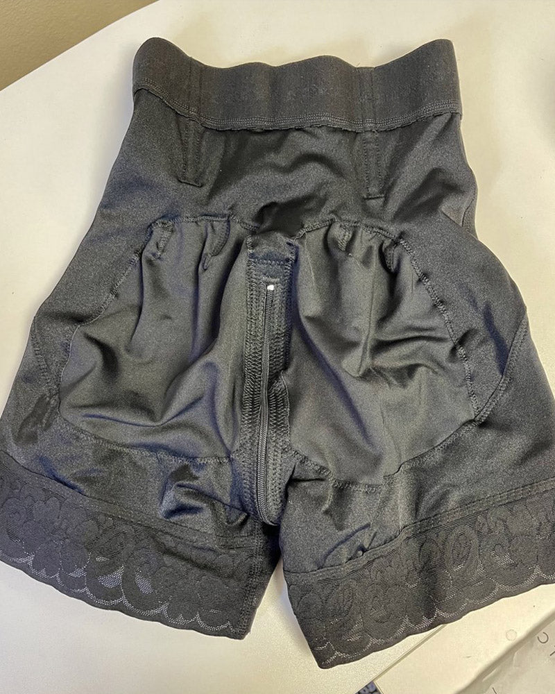 Shapshe® Hochsitzende Figurformende Shorts mit Po-Lift und Reißverschluss