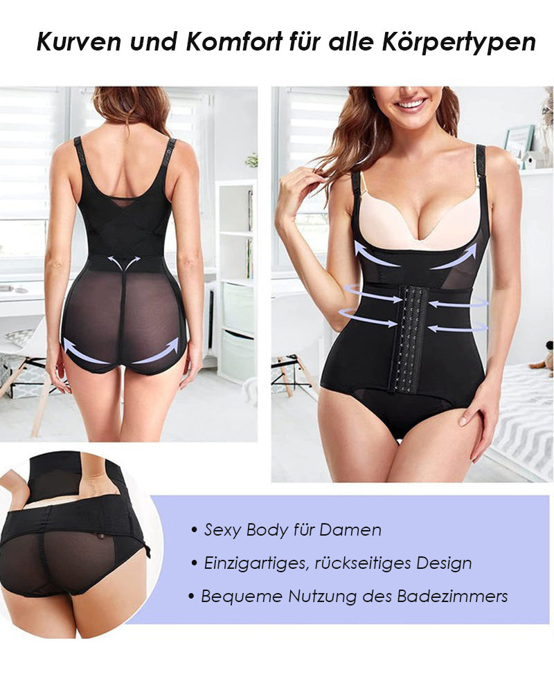 Bauchkontrolle Kompressions Reißverschluss Open-Bust Taillentrainer Shapewear