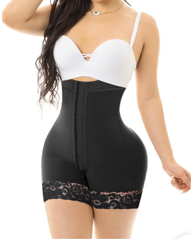 Shapshe® Body Shaper-Shorts zur Verbesserung des Gesäßes mit hohem Bund und Haken und Öse