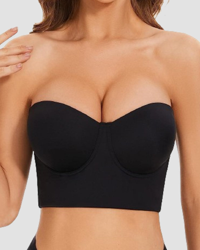 Nahtlose Multiway niedrigem Rücken Rutschfest Push up vollständige Abdeckung BH