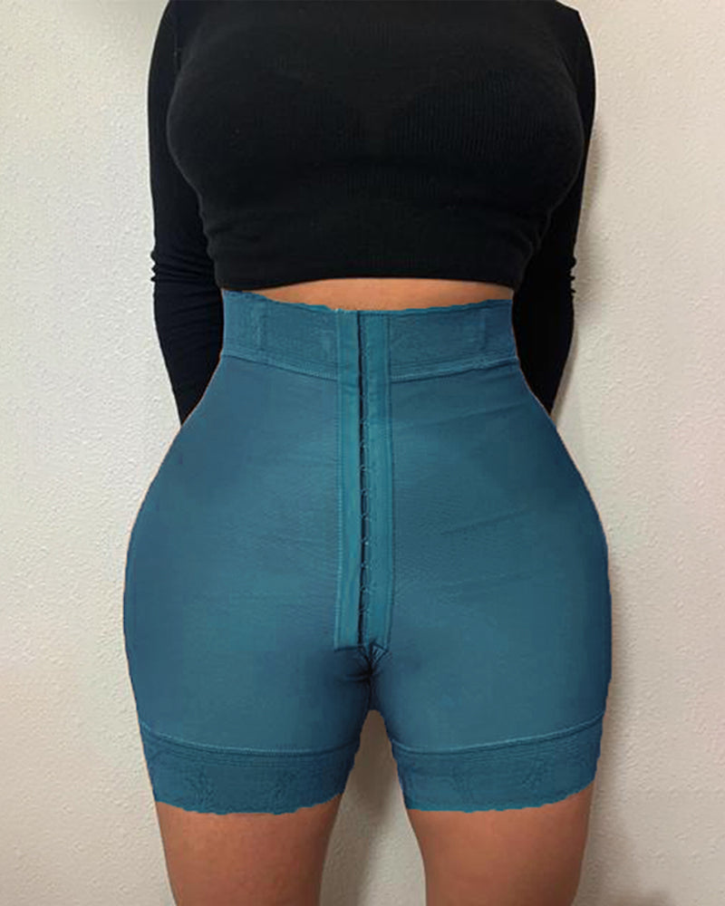 Shapshe® Hohe Kompressionskleidung Po-Lifter-Höschen 3 Haken- und Ösen Shaping Shorts