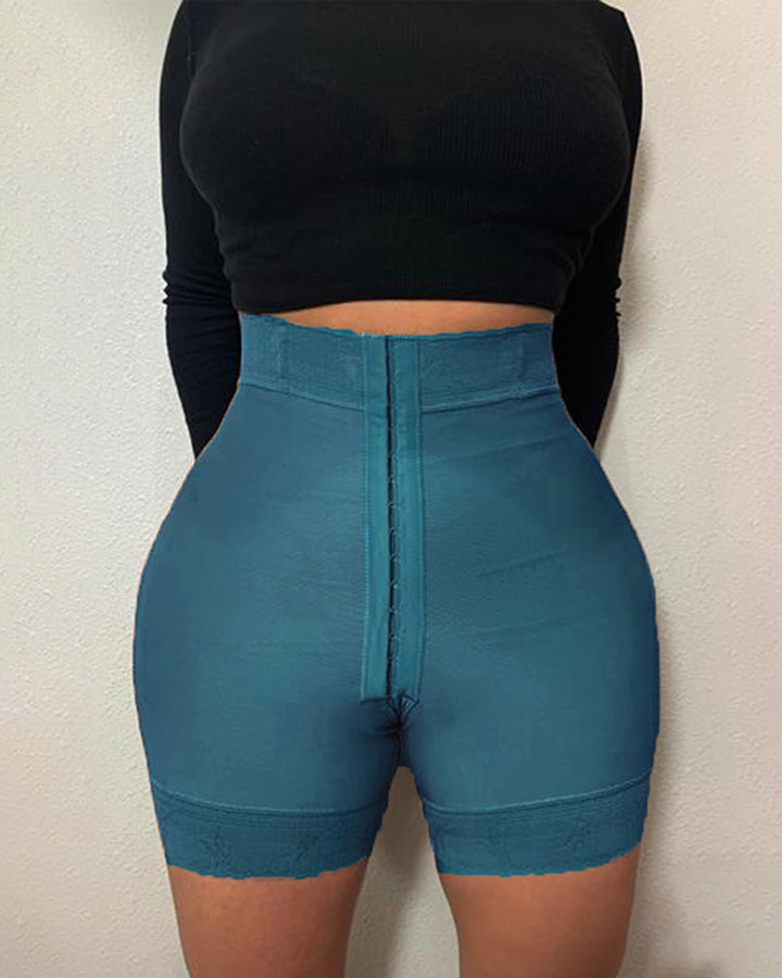 Shapshe® Hohe Kompressionskleidung Po-Lifter-Höschen 3 Haken- und Ösen Shaping Shorts