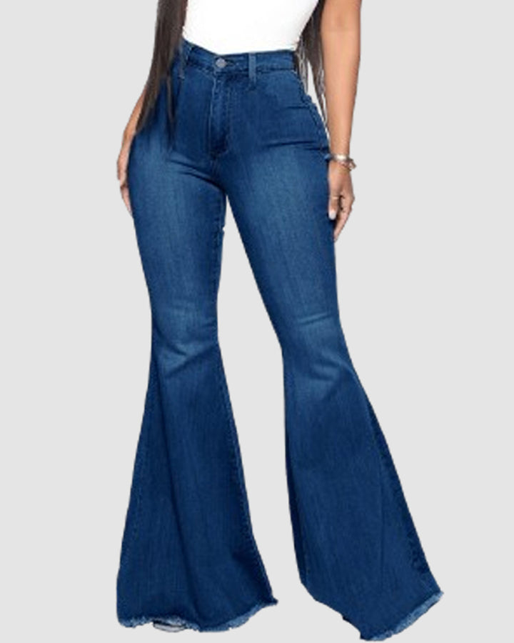 Hoher Taille Po-Lift Vielseitige Elastische Mehrfarbige Flare Jeans