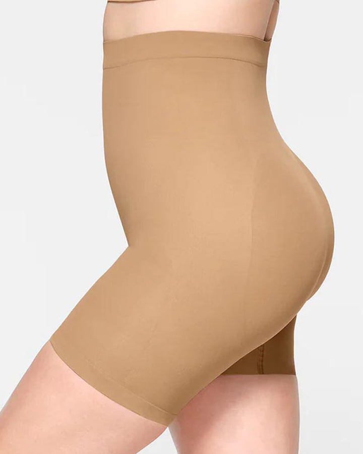 Nahtlose Rutschfeste Schlankmachender Bauchkontrolle Shapewear Shorts mit hoher Taille