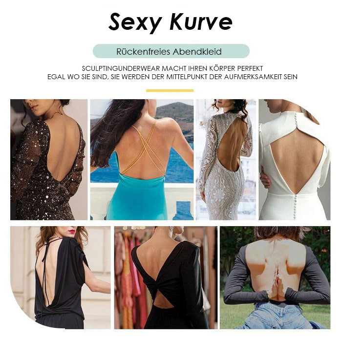 Shapewear Übergröße Rückenfrei BH Körperformer Nahtlos Offener Schritt
