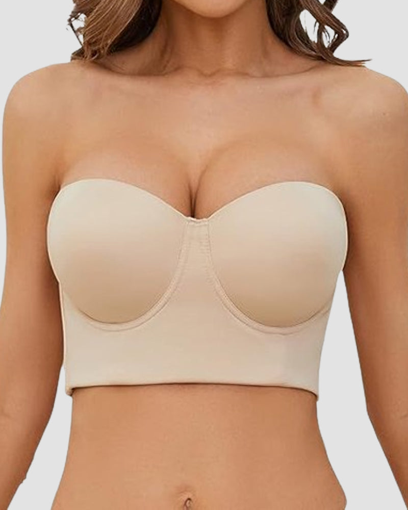 Nahtlose Multiway niedrigem Rücken Rutschfest Push up vollständige Abdeckung BH
