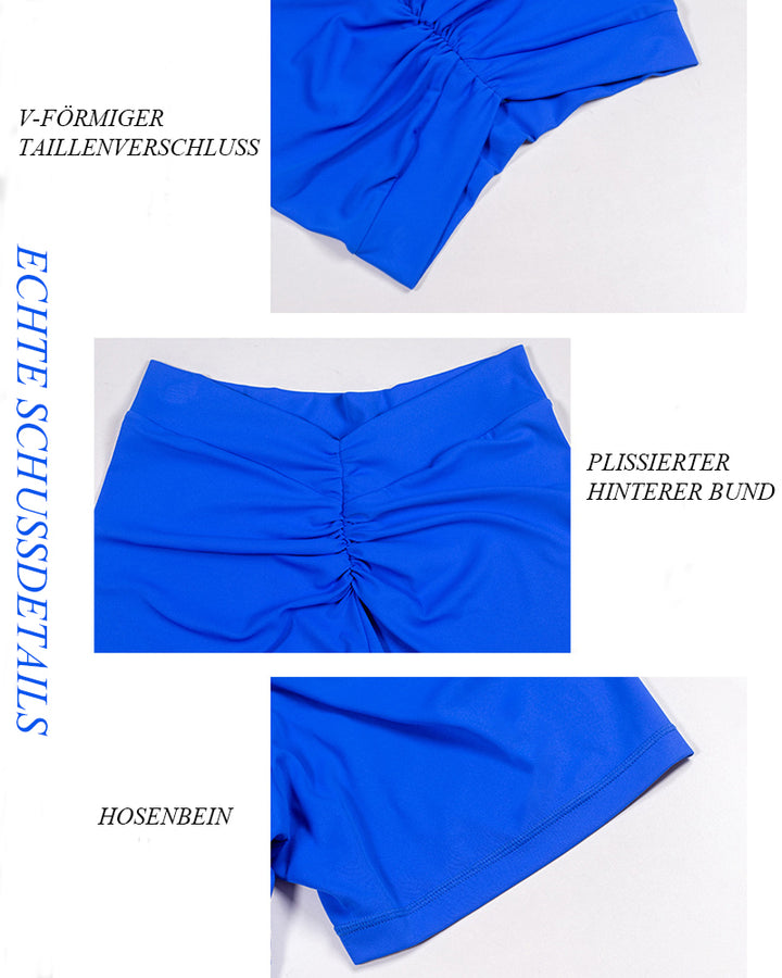 V Rücken Push up Hoher Taille Po Lift Workout Yoga Shorts