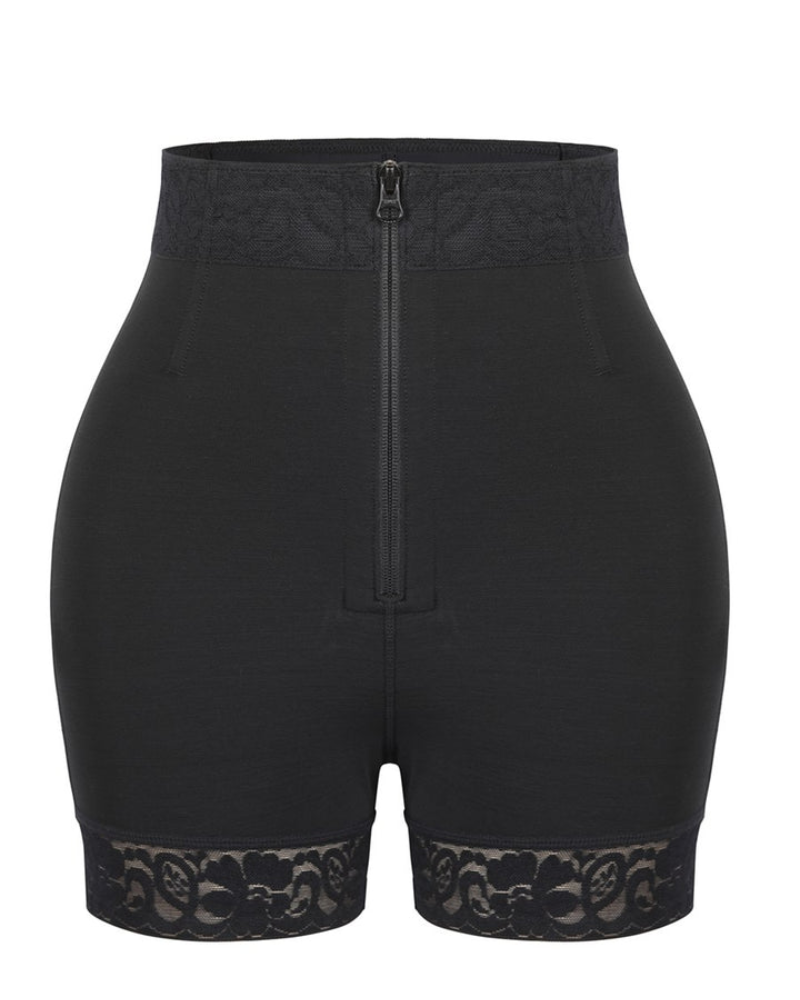 Shapshe® Hoch taillierte Po Lifter Körperformer Shorts mit Reißverschluss und nahtlosem Hüftverstärker