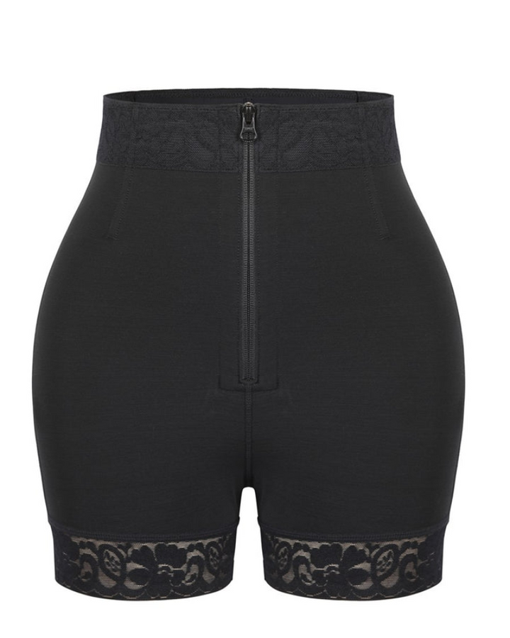 Shapshe® Hoch taillierte Po Lifter Körperformer Shorts mit Reißverschluss und nahtlosem Hüftverstärker