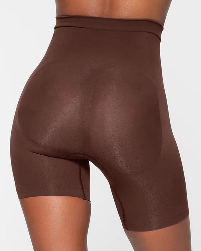 Nahtlose Rutschfeste Schlankmachender Bauchkontrolle Shapewear Shorts mit hoher Taille