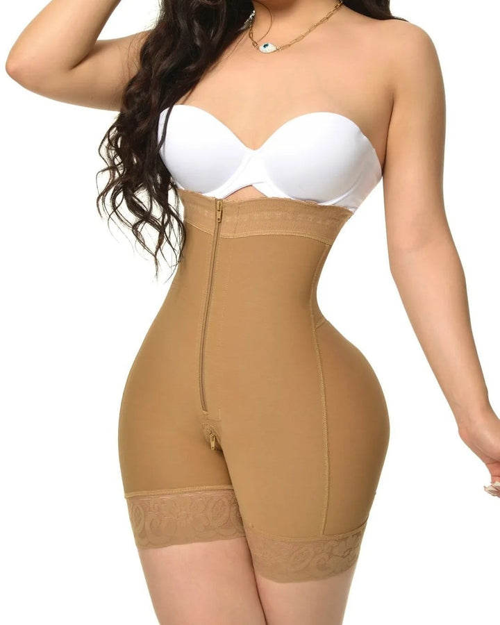 Shapshe® Fajas Colombianas Kompressions Shapewear Offene Brust Bauchkontrolle mit Reißverschluss
