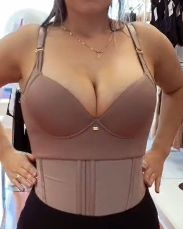 Shapshe® Hoch komprimierter Push up Ohne bügel BH mit Vollschale