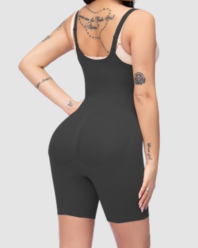 Nahtlose Bauchkontrolle Faja Thin Slimmer verstellbarer Schultergurt Bodysuits Shapewear