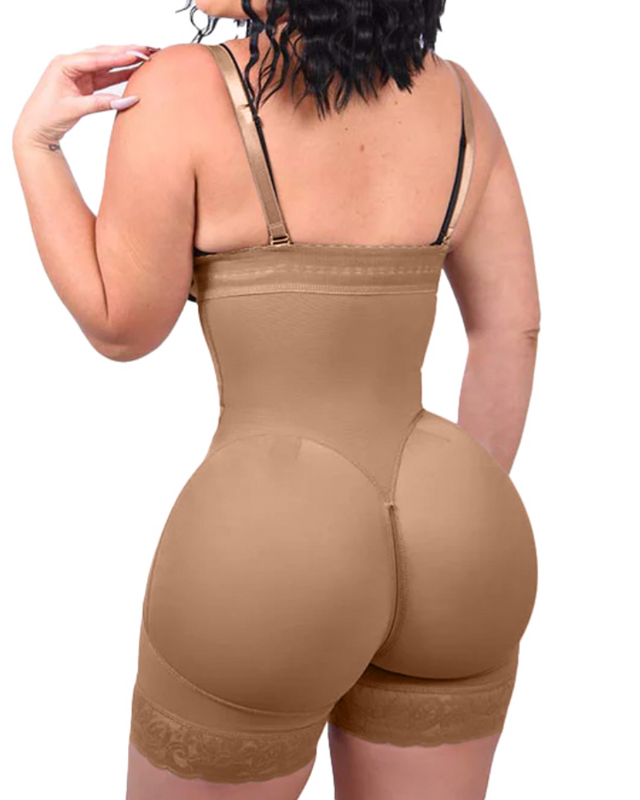 Shapshe® Bauchkontrolle Body Shaper Po-Lifter Oberschenkel Schlanker Faja Plus Shapewear mit Reißverschluss im Schritt