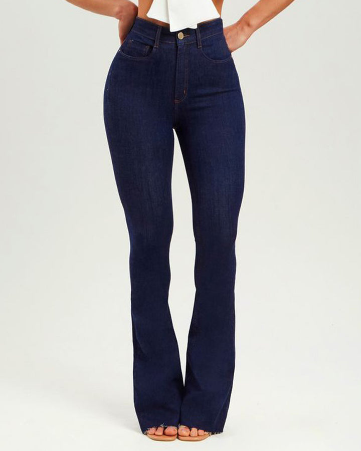Butt Lifting Skinny Flare Shaping Jeans High Waist Jeans