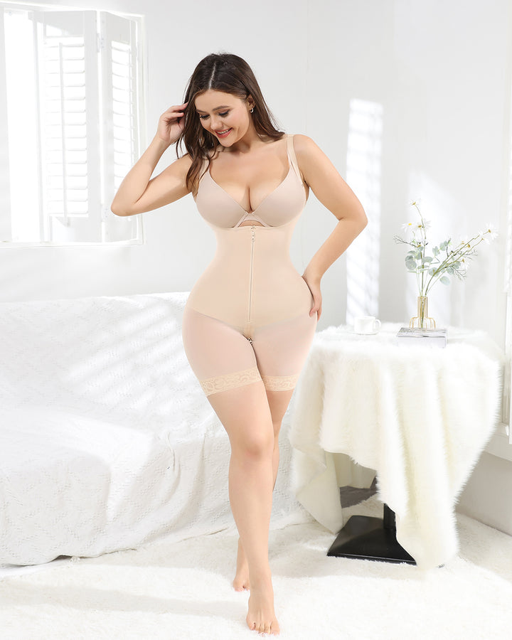 Shapshe® Beige Bauchkontrolle Po-Lifter Bodys Shapewear Oberschenkel schlanker