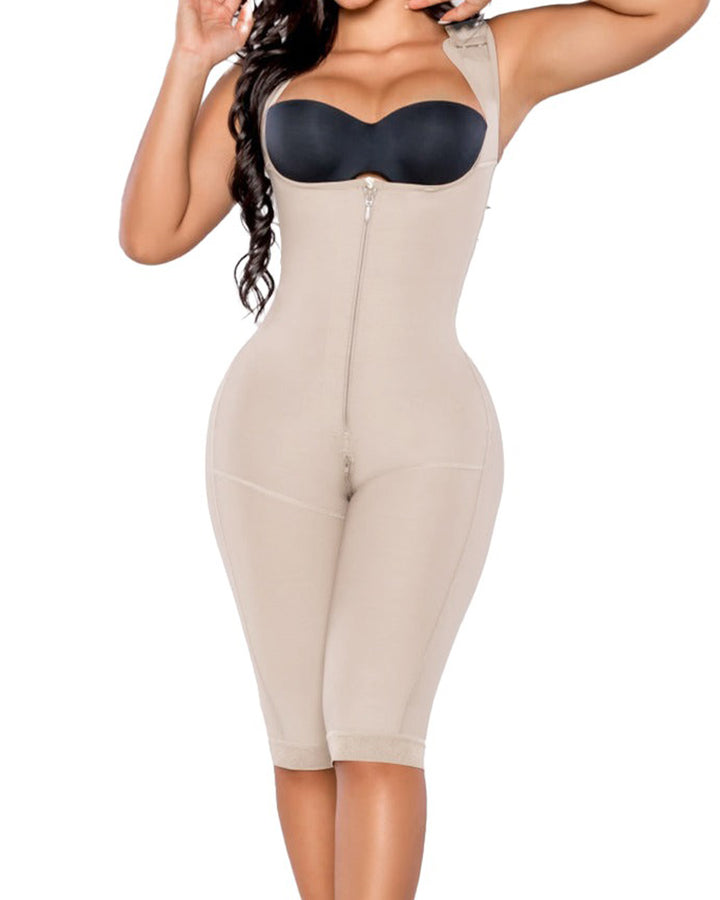 Shapshe® Fajas Shapewear Bodys mit offener Brust und Bauchweg verstellbar Body Shaper mit Reißverschluss