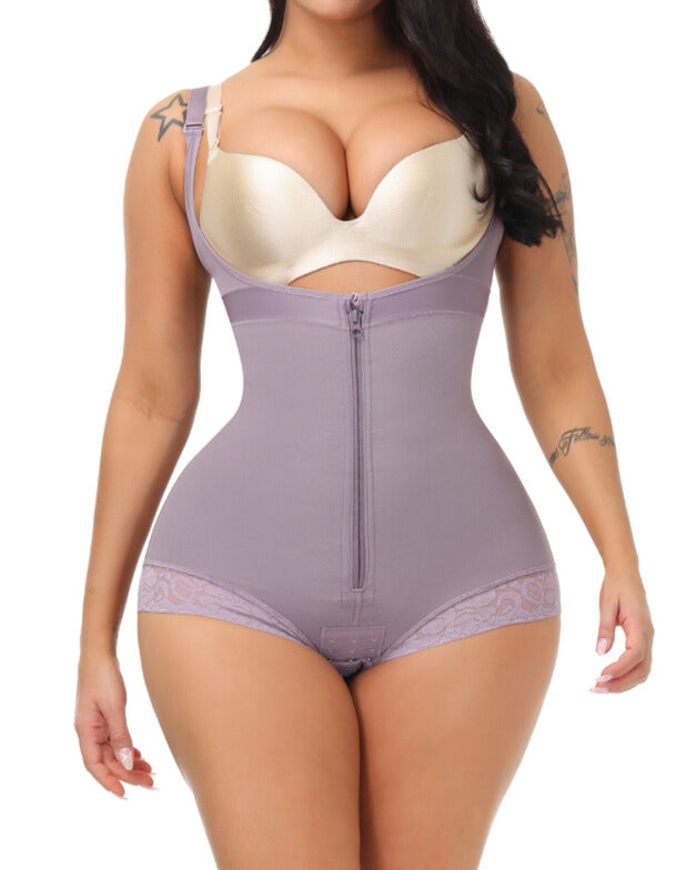 Shapshe® Feste Kontrolle Po-Lift Bauchkontrollierender Spitzen Body Shapewear