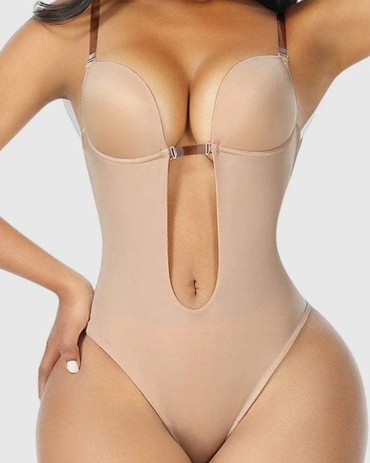 Shapewear Übergröße Rückenfrei BH Körperformer Nahtlos Offener Schritt