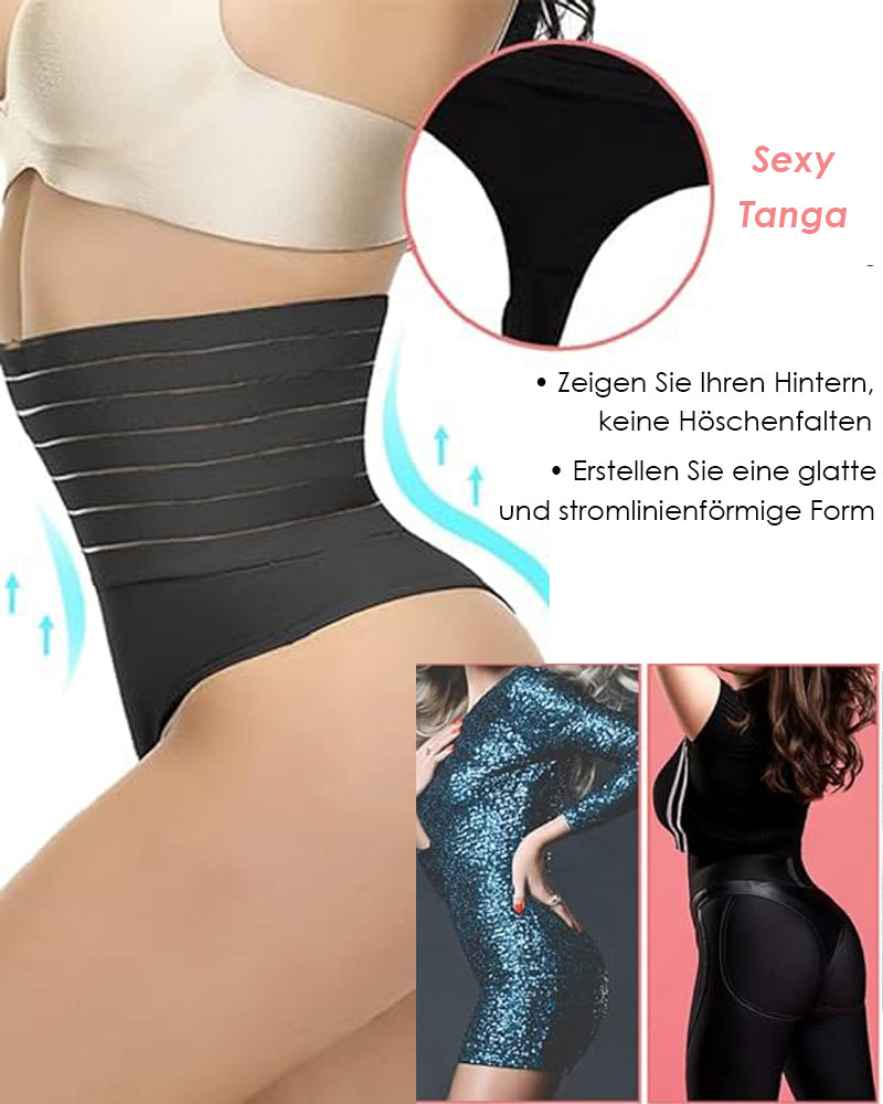 Hohle Atmungsaktive Hoher Taille Po-Lift Elastische Nahtlose Tanga Formende Unterwäsche