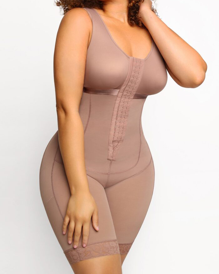 Shapshe® Ganzkörper Bauchweg Shapewear mit Haken und Ösen und fester Kompression