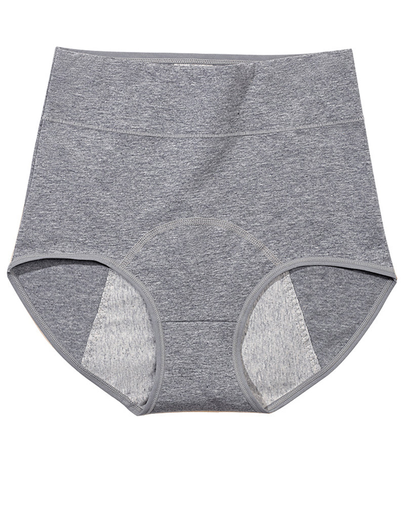 Perioden Anti-Seiten-Leckage Atmungsaktive Reiner Baumwolle Hoher Taille Unterwäsche