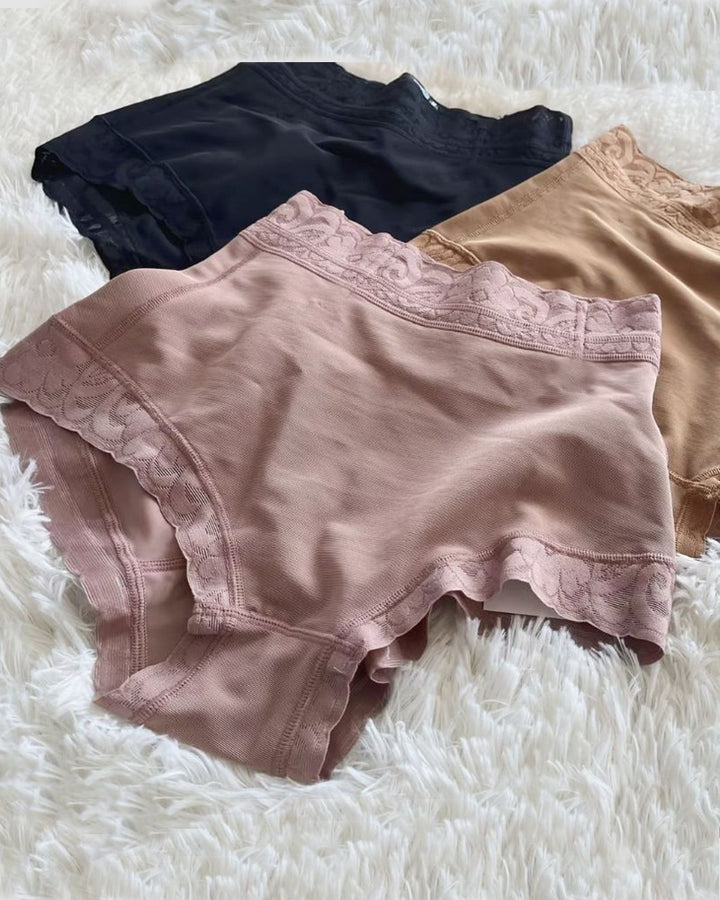 Shapshe® Klassischer Damen Körperformer mit Spitze Po-Lifter Bauchweg Unterwäsche Höschen Glättungs Slip