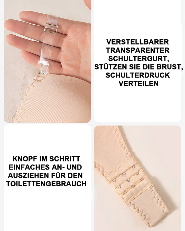 Shapewear Übergröße Rückenfrei BH Körperformer Nahtlos Offener Schritt