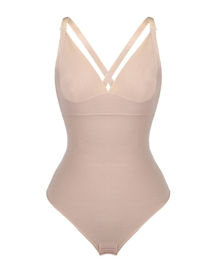 Nahtloser Bauchweg Bodysuit Po-Lifter Tanga Rückenfreier Body Shaper