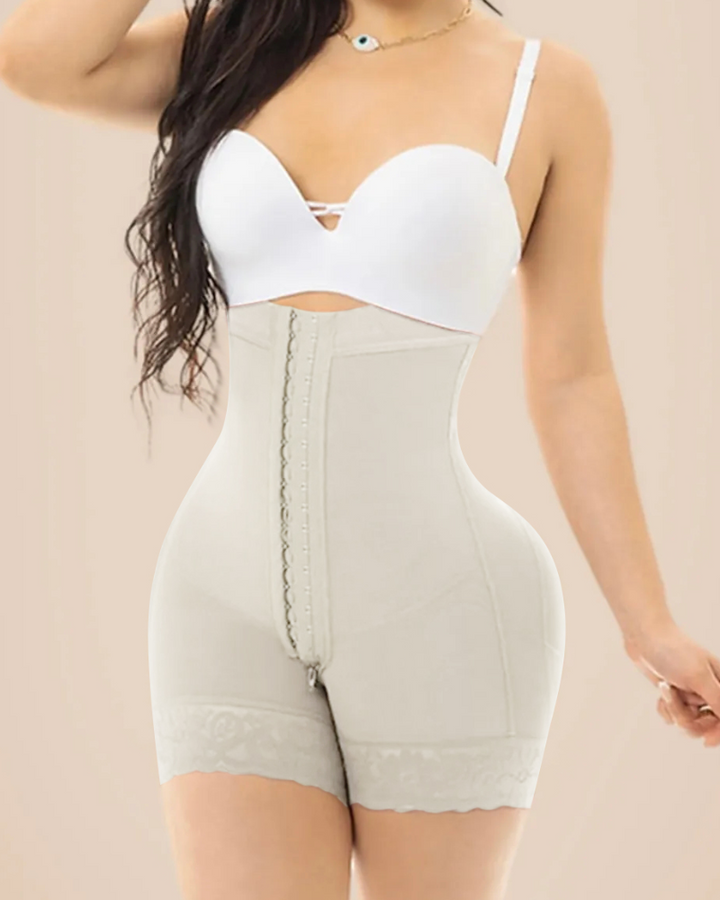 Shapshe® Body Shaper-Shorts zur Verbesserung des Gesäßes mit hohem Bund und Haken und Öse