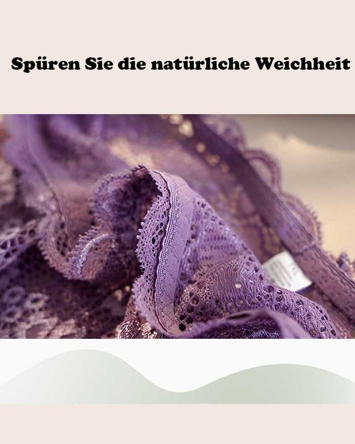 Damen Dessous Hohe Taille Blumenspitze Übergröße Sexy Bequem Unterwäsche