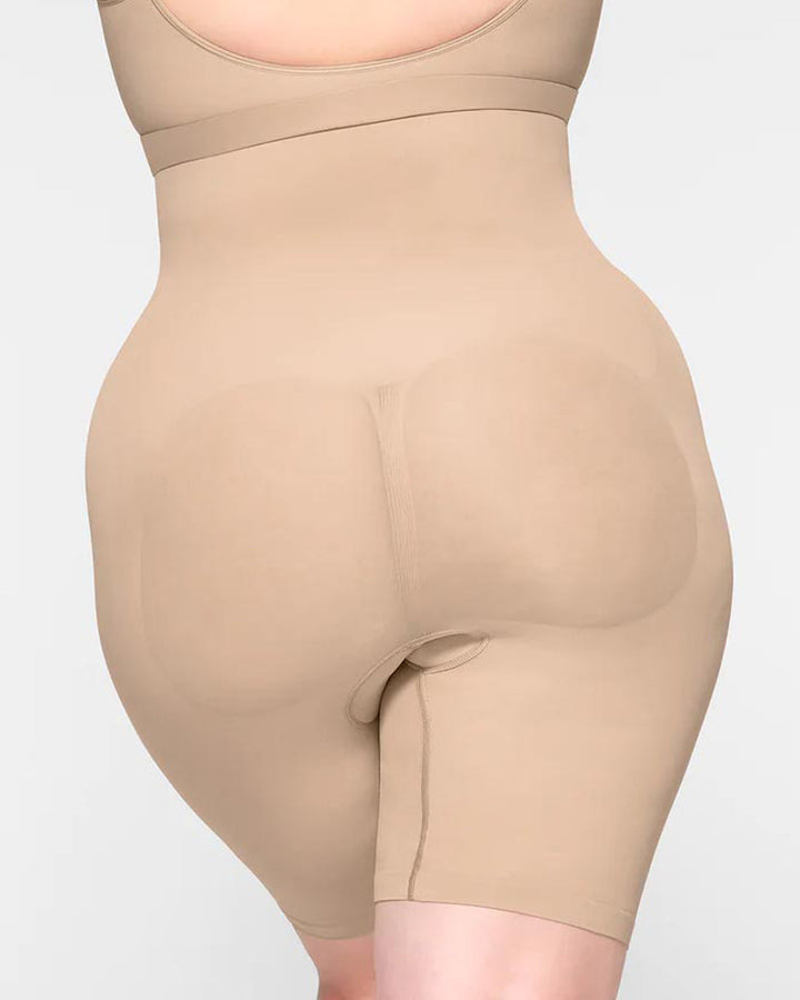 Nahtlose Rutschfeste Schlankmachender Bauchkontrolle Shapewear Shorts mit hoher Taille