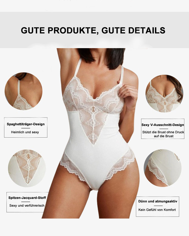 Shapshe® Modellierende Einteilige Spitzen Shapewear Bodys