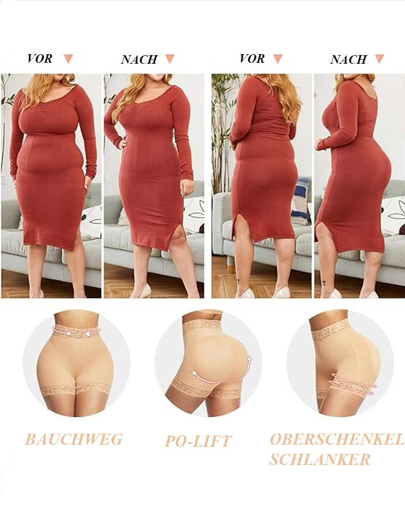 Shapshe® Po-Lifter ShapingShorts mit mittlerer Taille und Bauchkontrolle für Damen