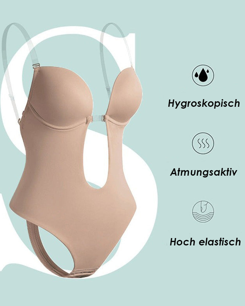 Shapewear Übergröße Rückenfrei BH Körperformer Nahtlos Offener Schritt