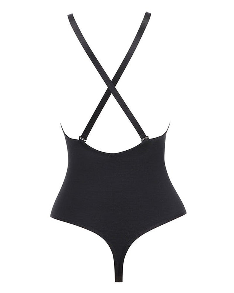 Nahtloser Bauchweg Bodysuit Po-Lifter Tanga Rückenfreier Body Shaper