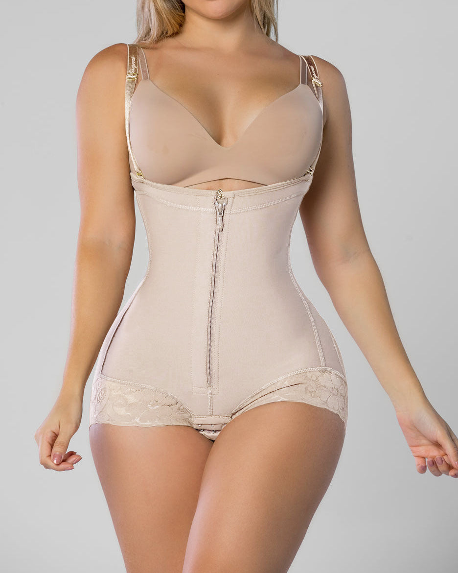 Shapshe® Bauchkontrolle Faja Body Korsett Shaper Offener Busen mit Reißverschluss