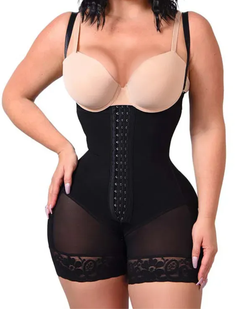 Shapshe® Bauchkontrolle Body Shaper Po-Lifter Oberschenkel Schlanker Faja Plus Shapewear mit Reißverschluss im Schritt
