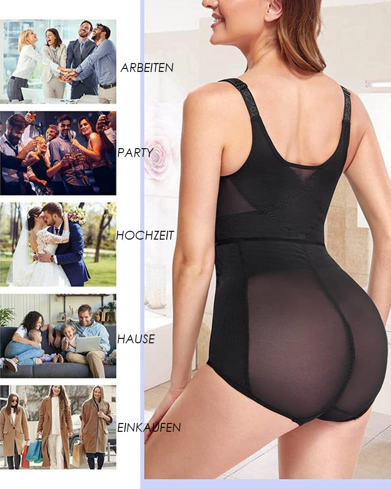 Bauchkontrolle Kompressions Reißverschluss Open-Bust Taillentrainer Shapewear