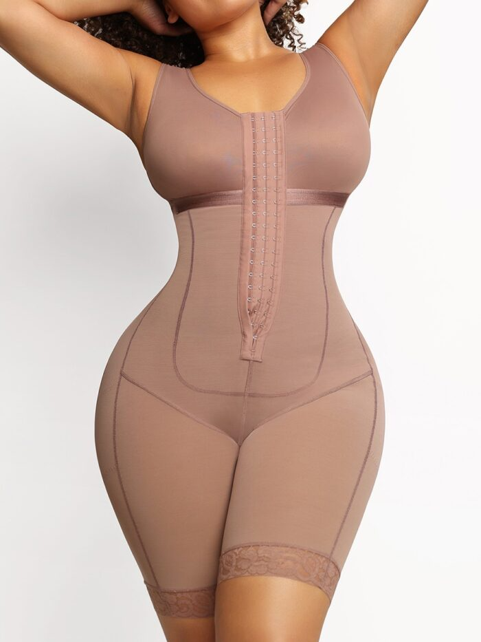 Shapshe® Ganzkörper Bauchweg Shapewear mit Haken und Ösen und fester Kompression