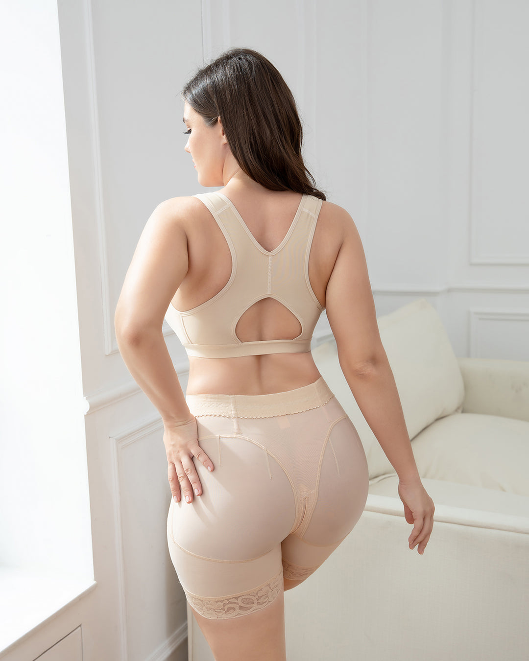 Shapshe® Damen Beige Bauchkontrolle Body Shaper Butt Lifter Schlankheitshöschen
