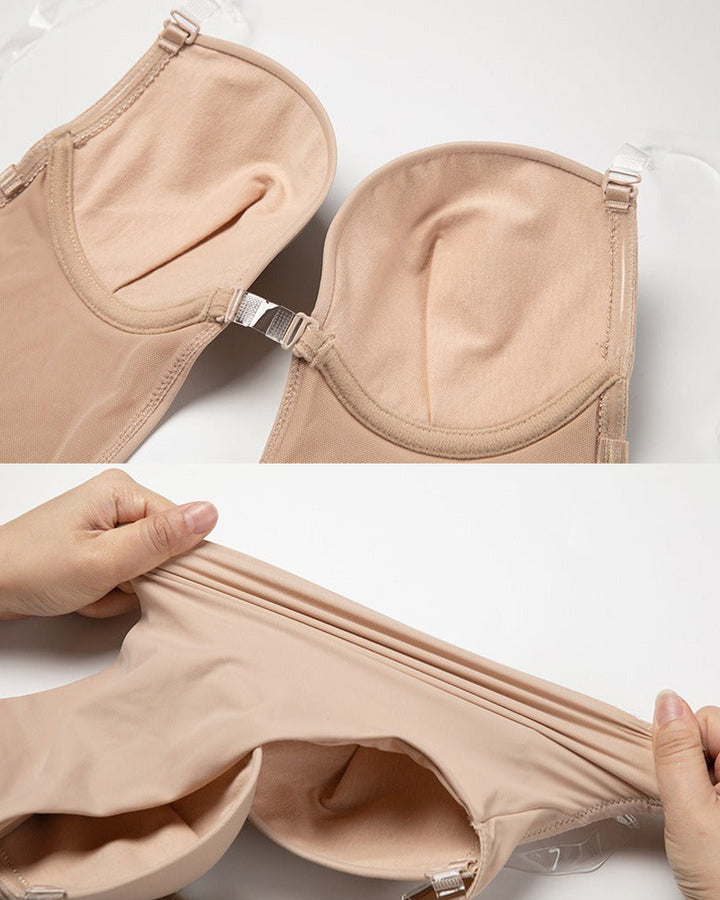 Shapewear Übergröße Rückenfrei BH Körperformer Nahtlos Offener Schritt