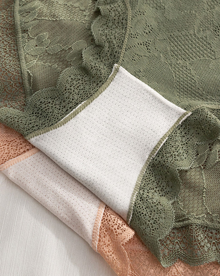 Seiden Spitzen Unterwäsche Slips für Damen